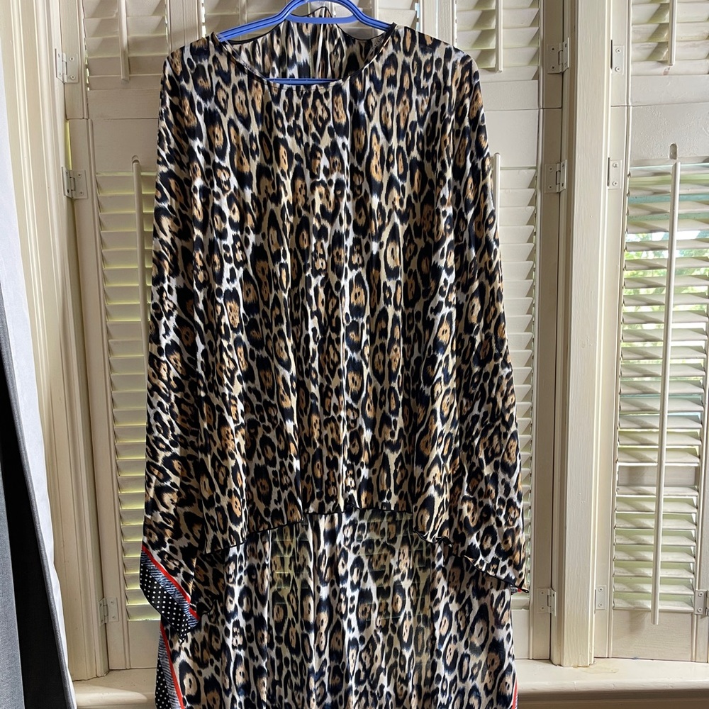 Leopard print cover up